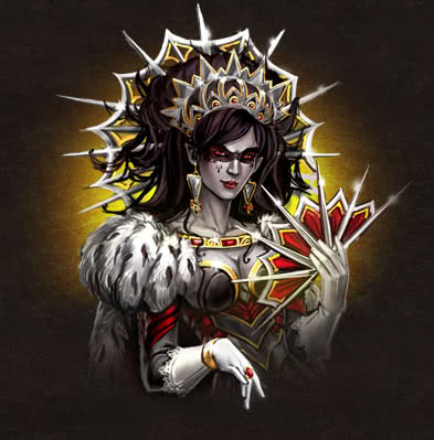 Queen of Swords looks sinister but beautiful